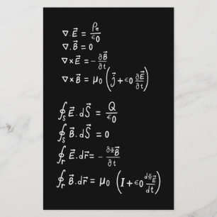Lámina Invitación de Pegatina de Physics Formula Square