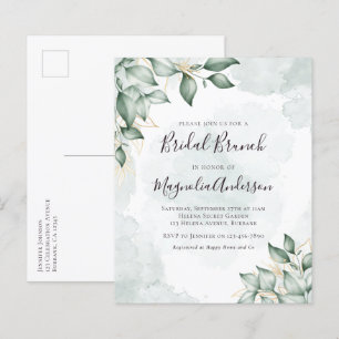 Lámina Invitación de postales para brunch de novia de euc