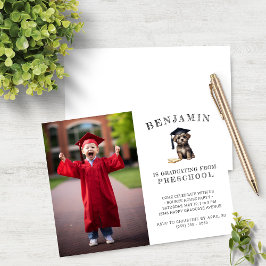 Lámina Invitación de preescolar de presupuesto Scruffy Pu