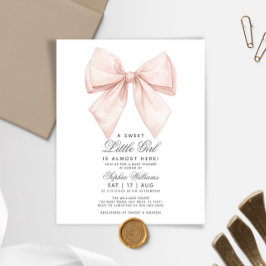 Lámina Invitación de Presupuesto Blanco para Baby Shower 
