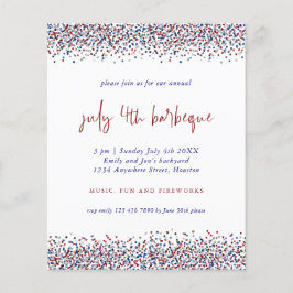 Lámina Invitación de Presupuesto Brillante Rojo Azul Blan