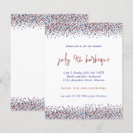 Lámina Invitación de Presupuesto Brillante Rojo Azul Blan