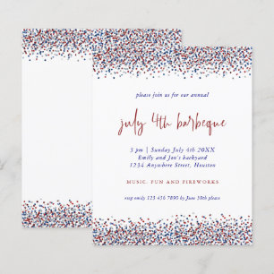 Lámina Invitación de Presupuesto Brillante Rojo Azul Blan