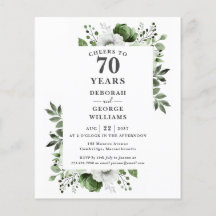 Invitación de Presupuesto Celebración de 70 Años d