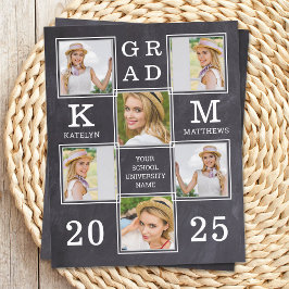 Lámina Invitación de presupuesto de 6 fotos de graduación