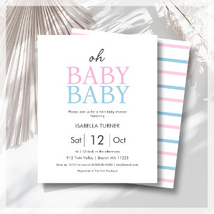 Lámina Invitación de presupuesto de Baby Shower para Geme
