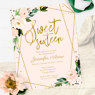 Lámina Invitación de Presupuesto Dulces 16 Cumpleaños Flo