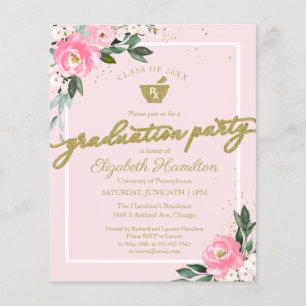 Lámina Invitación de Presupuesto Farmacia Fiesta de Gradu