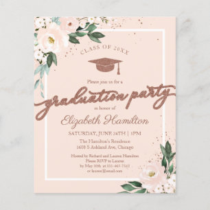 Lámina Invitación de presupuesto Fiesta de graduación de 