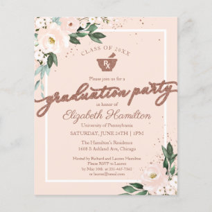 Lámina Invitación de Presupuesto Floral Fiesta de Graduac