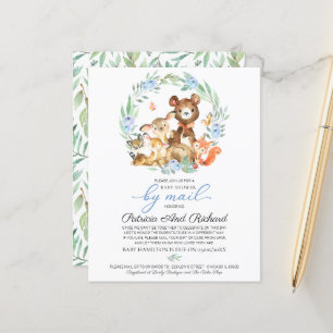 Lámina Invitación de presupuesto para baby shower de bosq