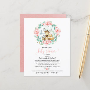 Lámina Invitación de presupuesto para baby shower de bosq
