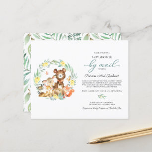 Lámina Invitación de presupuesto para baby shower de bosq