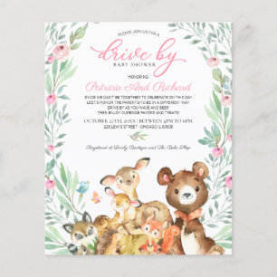 Lámina Invitación de Presupuesto para Baby Shower en Wood