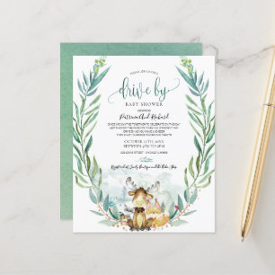 Lámina Invitación de Presupuesto para Baby Shower en Wood