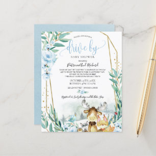Lámina Invitación de Presupuesto para Baby Shower en Wood