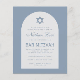 Lámina Invitación de presupuesto para Bar Mitzvah con arc