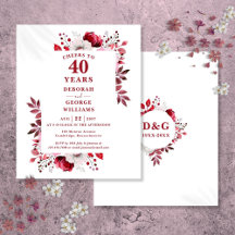 Invitación de presupuesto para celebrar 40 años de