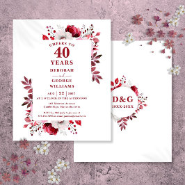 Lámina Invitación de presupuesto para celebrar 40 años de