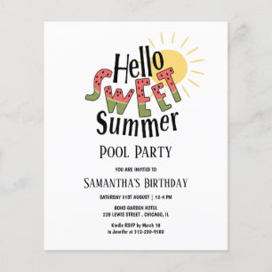 Lámina Invitación de presupuesto para fiesta de cumpleaño