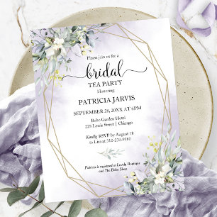Lámina Invitación de presupuesto para fiesta de té nupcia