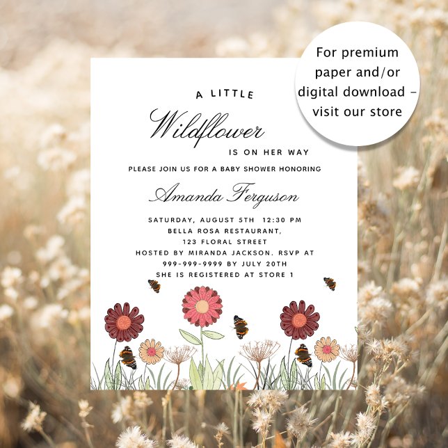 Lámina Invitación de presupuesto para mariposas silvestre (Subido por el creador)