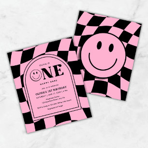 Lámina Invitación de primer cumpleaños de Budget One Happ