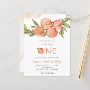 Lámina Invitación de primer cumpleaños de Budget One Swee