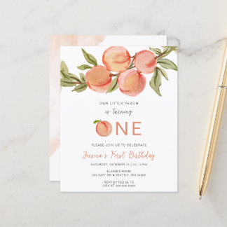 Lámina Invitación de primer cumpleaños de Budget One Swee