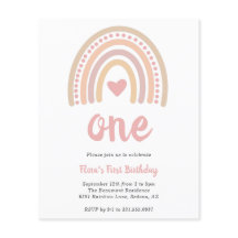 Invitación de primer cumpleaños del presupuesto de