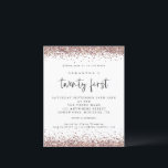 Lámina Invitación de Purpurina blanco 21ª Fiesta Rosa de<br><div class="desc">Una alternativa de valor por dinero BUDGET en un tamaño menor de 4, 5 x 5, 6" de peso semibrillante de 110 libras, que es de espesor similar al de una postal (sin embargo, no es adecuado para usar como postal). POR FAVOR, TENGA EN CUENTA QUE HAY UNA invitación por...</div>