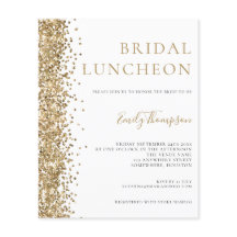 Invitación de Purpurina de oro de Budget Bridal Lu