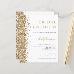 Lámina Invitación de Purpurina de oro de Budget Bridal Lu