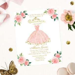 Lámina Invitación de Quinceanera de presupuesto Guiso de