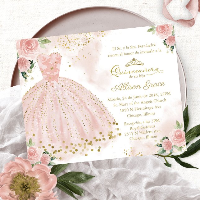Lámina Invitación de Quinceañera Presupuesto Spanish Blus (Subido por el creador)