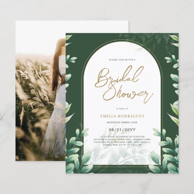 Lámina Invitación de Regalo de Boda con Foto Presupuesto  (Anverso / Reverso)