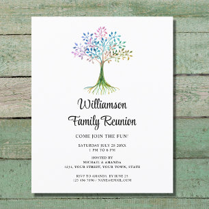 Lámina Invitación de Reunión Familiar Árbol Genealógico F
