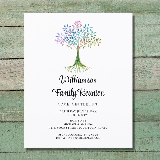 Lámina Invitación de Reunión Familiar Árbol Genealógico F (Subido por el creador)