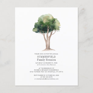 Lámina Invitación de Reunión Familiar del Árbol al Acuare