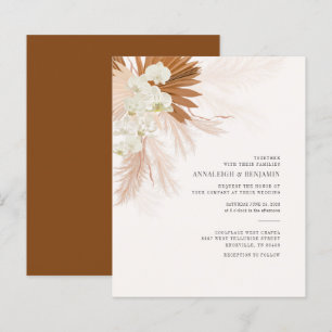 Lámina Invitación de Terracota de Pasto Pampas Económico