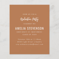 Invitación de Terracota para Fiesta de Graduación