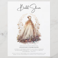 Invitación de traje de baño blanco con ducha de no