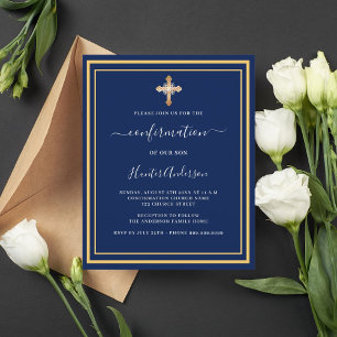 Lámina Invitación de travesía de oro azul de la marina