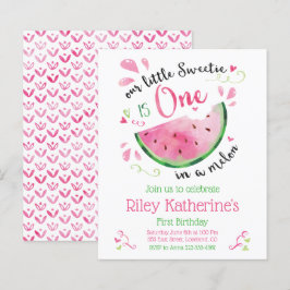 Lámina Invitación de verano de primer cumpleaños de la sa