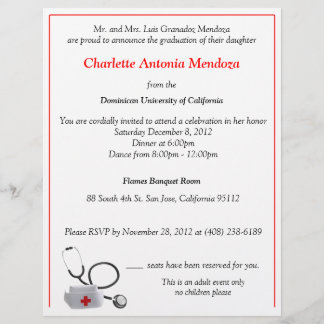 Lámina Invitación de volante de enfermería