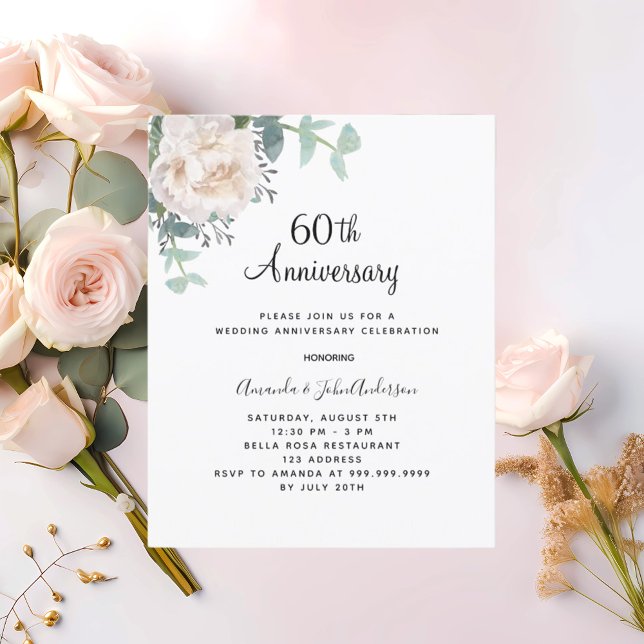 Lámina Invitación del 60° aniversario de Floral White (Subido por el creador)