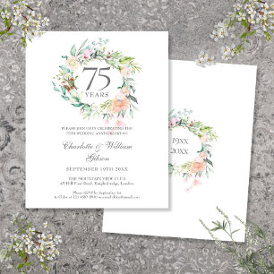 Lámina Invitación del 75º Aniversario con Rosas de Presup