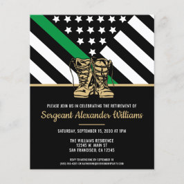 Lámina Invitación del Ejército Verde para la Jubilación M