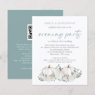 Lámina Invitación del Fiesta de la noche QR Verde azulado