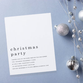 Lámina Invitación del Fiesta de Navidades blancos negros
